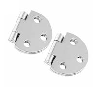 2 Pièces Petite Charnière à 180 Degrés en Cuivre | Six Trous, Argenté, Léger et Compact, pour Petits Projets de Menuiserie, Armoires et Boîtes