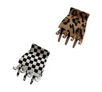 2 Pièces Petite Griffe à Cheveux à Carreaux, Alliage, pour Femmes | Style Chic et Solide, Forte Flexibilité, Tient Bien les Cheveux, pour Fêtes et Séance Photo