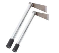 2 Pièces Petite Houe de Jardin Manuelle en Acier Blanc, Portable | Poignée Antidérapante, Design Ergonomique, Outil Compact pour Balcon et Désherbage Léger, Usage Extérieur