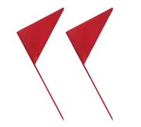 2 Pièces Petits Drapeaux Triangulaires Rouges en Fer | Marquage Précis des Distances, Format Compact et Stable, Usage en Sports et Épreuves de Lancer