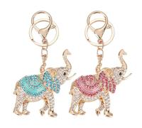 2 Pièces Petits Porte-Clés Éléphant, Porte-Clés en Strass, Porte-Clés Mignons, Porte-Clés pour Femmes, Porte-Clés Cadeaux