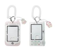 2 pièces Photocard Holder Clear Acrylic Card Sleeves Picture Frames Top Loaders for Cards Kpop Photocard Holder Keychain Carte de crédit de 3 Pouces Carte de Banque Id Carte de Bus Carte d'étudiant