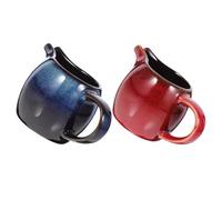 2 Pièces Pichet à Lait Céramique Poignée et Bec Verseur pour Café | Crémier Porcelaine, Versement Facile et Entretien Simple, Format Mini, Usage Thé, Sauces, Restaurant