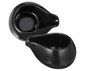 2 Pièces Pichet à Lait en Céramique Noire, Léger et Portable | Usage Maison et Jardin, Format Pratique de Rangement, Style Européen Sobre, pour Service et Décoration