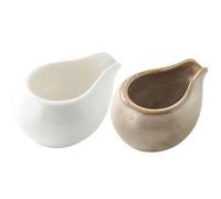 2 Pièces Pichet à Lait Style Japonerie, Bec Verseur Créatif | Usage Multi-emploi, Nettoyage Facile, pour Bar et Coffee Bar, Finition Lisse et Élégante