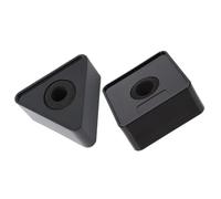 2 Pièces Pied de Micro Logo Microphone, Drapeau Carré Noir Abs