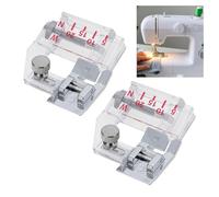 2 Pièces Pied de Presse à Ruban Réglable, Pied pour la Pose de Biais Snap on, avec Pied à Dégagement Rapide, Largeur Réglable de 5 à 20 mm, Compatible avec Singer, Brother, Juki, Lidl et Autres