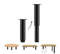 2 Pièces Pieds Meubles,Pieds d'armoire Réglables Pieds Canapé Métal Modernes Pieds Support Salle Bain Pour Armoire Canapé Table Basse Meuble (12cm(4.7in),Black)