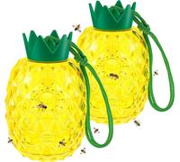 2 pièces Piège à guêpes ananas, Piège à abeilles, Piège à guêpes à suspendre à l'extérieur, Piège anti-guepes, Dissuasion, Attrapeur d'insectes tueurs