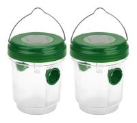 2 Pièces Piège à Guêpes Solaire avec Lumière LED, Pièges à Insectes, Attrape Anti-Insectes Piège en Miel Abeilles Frelons Moustiques