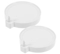 2 Pièces Pierre à Air à Nano-bulles Silencieuse | Disque Rond en Céramique Blanche, Compatible Raccords Inclus, pour Bacs Plantés et Oxygénation Douce