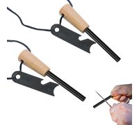 2 Pièces Pierre À Feu De Survie Haute Qualité,Plus Simple Grattoir Multi-Outils,Plus Efficace Pierres À Feu En Magnésium,Très Fortes Étincelles Allume Feu Pour Camping, Randonnée, Kit De Survie