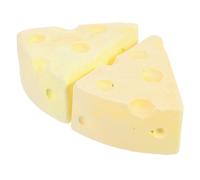 2 Pièces Pierre à Ronger Fromage pour Hamster et Lapin, au Calcium | Gypse au Calcium, Forme Fromage Jaune, Usage en Cage, Redirection du Comportement et Dents Propres
