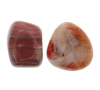 2 Pièces Pierre D'agate Naturelle Irrégulière, Polie, Galet | Surface Lisse et Bandée, Format de Poche pour Contemplation, Remplissage de Vase, Projets Créatifs