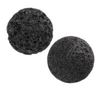 2 Pièces Pierre de Lave Naturelle Noire en Boule, 1, 97 Pouce | Exfoliant Peau Morte, Usage Pieds et Talons, Soin Maison ou Sauna, Format Compact pour Travailleurs et Artisans