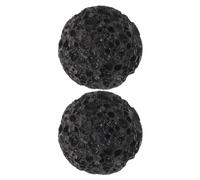2 Pièces Pierre de Lave Noire en Boule 1,97 Pouces pour Callosités | Usage Humide ou Sec, Forme Ergonomique, pour Pieds et Cors, Finition Douce, Conçue pour Artisans et Travailleurs