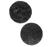 2 Pièces Pierre de Lave Noire pour Callosités, Exfoliation Douce | Bille Ergonomique en Pierre Naturelle, Polissage des Peaux Mortes, pour Athlètes et Travailleurs