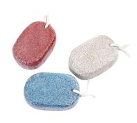 2 Pièces Pierre Ronde Double Face pour Pieds, Râpe Pédicure | Pierre Volcanique, Nombreux Petits Trous, Usage sur Peau Mouillée, Soin des Talons Calleux, Format Voyage Couleur Aléatoire