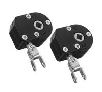 2 pièces pignon d’auvent manuel en alliage d’aluminium noir | Kit de fixation pour auvent, interface modulaire à métalliques précis, protection contre surcharge, rapide pour commerces