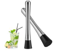 2 pièces pilon à cocktail, bâton de barre en acier inoxydable de 7,87 pouces Mojito Masher mélangeur de fruits barre de mélange pilon à cocktail outil de bar bricolage