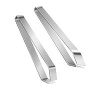2 Pièces Pince à Arêtes de Poisson Inox 12 cm, Pincette Arrete Poisson Inclinée et Plate pour Désarêter, Plumes Volaille, Ustensile Antirouille Précis et Résistant pour Cuisine Pro ou Domestique