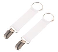 2 Pièces Pince à Chapeau Élastique, Clip Double Blancs | Alliage de Zinc et Polyester, Transport sans Contrainte, pour Déplacements Quotidiens et Voyages, Léger et Portable