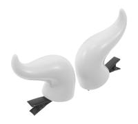 2 Pièces Pince à Cheveux Cornes Cosplay Blanc Léger Clip-on | Accessoire pour Cheveux Corne de Diable en Plastique et Métal, Tenue Sécurisée pour Hommes et Femmes, pour Parties