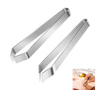 2 Pièces Pince à Désarêter, Pince Arrete Poisson 12 cm, Pinces à Arêtes de Poisson en Acier Inoxydable Alimentaire, Pinces Plate et Oblique de Précision pour Filets de Saumon et Truite