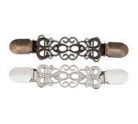 2 Pièces Pince à Pull Femme en Alliage de Zinc, Broche Créative | Clip à Bec de Canard, Resserre Cardigan et Col, Style Délicat, Couleur Aléatoire, Vendu à L’unité