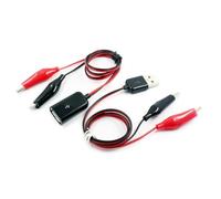 2 pièces pince Crocodile fils pinces de batterie fil multimètre pinces Crocodile pince crocodile vers USB mâle femelle adaptateur de prise