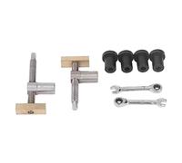 2 pièces pince de bureau pour le travail du bois établi réglable pince fixe rapide étau de fixation en laiton avec 4 chiens de banc 20mm pour les établis de travail du bois et de (Chien de banc noir)