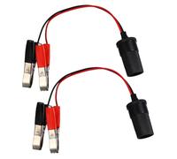 2 Pièces Pince de Câble de Démarrage avec Adaptateur Allume-cigare | Cuivre Pur, Pinces Robustes et Déverrouillage Rapide, Sortie 12v Temporaire, Usage Camping et Camping