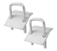 2 Pièces Pince de Fixation Anti-sismique à Plaque Dentée | Acier Argenté, Clamp de Poutre avec Boucle, Usage Construction et Sites Industriels, Stabilité Renforcée