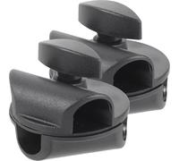 2 Pièces Pince de Microphone Rotative pour Bras de Pied | Plastique et Métal, Bouton Ergonomique, pour Programmes Musicaux et Répétitions de Groupe, Noir