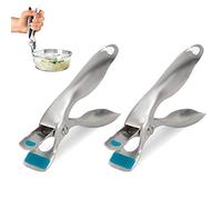 2 Pièces Pince de Pince de Bol, Acier Inoxydable Anti-Brûlure, Pince pour Assiettes Chaudes, Pinces pour la Cuisine