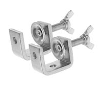 2 Pièces Pince en C Mini en Acier Inoxydable, 25mm | Serrage-joint pour Travail du Bois, Ouverture 30mm, Serrage 0 à 25mm, Argenté, Usage Atelier