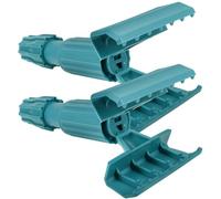 2 Pièces Pince en Plastique pour Balai à Franges, Changement Rapide, Sols | Prise Confortable, Remplacement Pratique du Manche, Tête Détachable Verte, Adaptée aux Bureaux et Services D’entretien