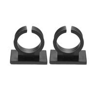 2 Pièces Pince pour Microphone en Plastique Noir, Support | Fixation Rapide et Maintien Sûr, Format Compact Léger, pour Micros Portatifs sans Fil, Écoles et Conférences