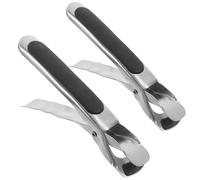 2 Pièces Pince pour Plat Chaud en Acier Inoxydable, Levage Stable | Bords Arrondis, Surface Lisse et Finition Polie, Prévention des Brûlures, Cuisine Domestique ou Restauration