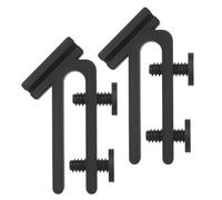 2 Pièces Pince pour Tuyau D'arrosage et Seau Noir en Plastique ABS | Support Ajustable pour Tuyau et Seau, Évite Glissement et Enchevêtrement, Usage Extérieur Pratique