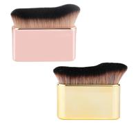 2 Pièces Pinceau Autobronzant Kit, Pinceau de Maquillage pour Visage et Corps, Pinceau Applicateur pour le Corps et les Jambes (Or & Or Rose)