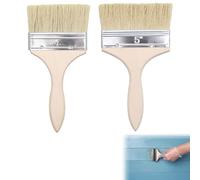 2 Pièces Pinceau en Soie Vitrifier et Vernir - Spalter Large pour Peinture Bois et Lasure, Taille 9,8 x 21 cm et 12 x 22,5 cm