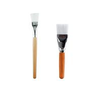 2 Pièces Pinceaux Masque Visage, Brosse Cosmétique de Masque en Bois Naturel, Pinceau de Maquillage Doux pour Applicateur Brosse Masque Sérum Lotion du maquillage