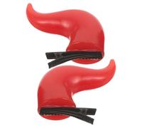 2 Pièces Pinces à Cheveux Corne de Diable Rouges Légères | Matériau Plastique et Métal, Maintien Sécurisé, Accessoires pour Danse et Cosplay