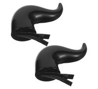 2 Pièces Pinces à Cheveux Corne Diable Noires | Clip-on Léger, Maintien Sûr, Style Gothique, pour Conventions et Danse, Métal Plastique Noir