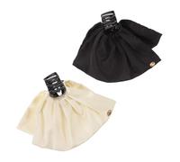 2 Pièces Pinces à Cheveux en Satin Nœud Élégant Noir et Beige | Finition Satinée Brillante, Prise Douce pour Cheveux Fins, Usage Confortable Toute la Journée en Mariage et Fête