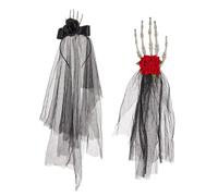 2 Pièces Pinces à Cheveux Griffes de Squelette D'Halloween Pinces à Cheveux Gothiques en Os de Main Accessoires de Cheveux de Sorcière D'Halloween Bandeau en Os de Main et