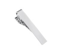 2 pièces pinces à cravate épingle à cravate for hommes ton métal Simple barre fermoir pratique cravate accessoires fermoir épingles à cravate for hommes pinces à collier(Silver,S)