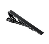 2 pièces pinces à cravate épingle à cravate for hommes ton métal Simple barre fermoir pratique cravate accessoires fermoir épingles à cravate for hommes pinces à collier(Black,L)