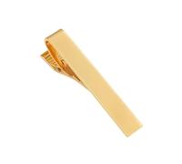2 pièces pinces à cravate épingle à cravate for hommes ton métal Simple barre fermoir pratique cravate accessoires fermoir épingles à cravate for hommes pinces à collier(Gold,S)
